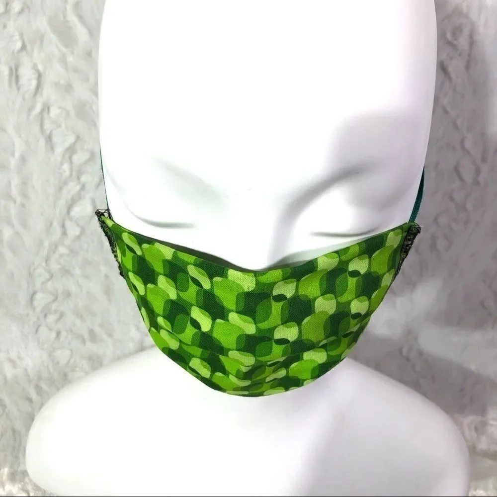 Green science face mask PPE protection cover shape